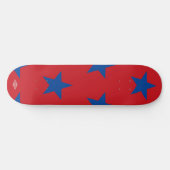 Rot mit Blue Stars HAMbWG Skateboard (Horizontal)