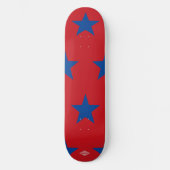Rot mit Blue Stars HAMbWG Skateboard (Vorderseite)