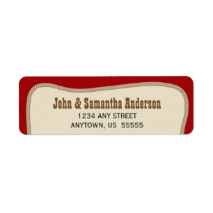 Rot mit braunem Seil Western Cowboy