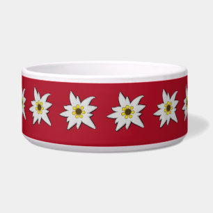 Rot mit Edelweiss Bowl Napf