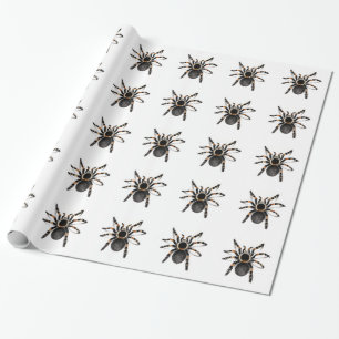 Rot mit einem Band versehene Tarantula-Spinne Geschenkpapier
