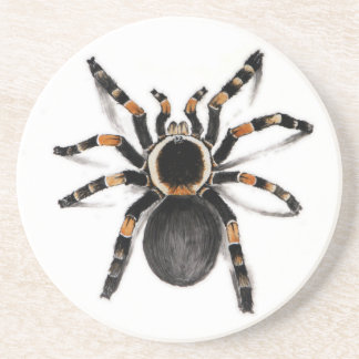 Rot mit einem Band versehene Tarantula-Spinne Getränkeuntersetzer