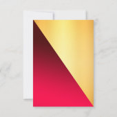 Rot mit Gold RSVP Karte (Rückseite)