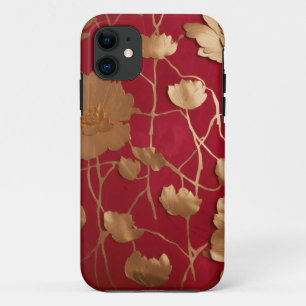 Rot mit Goldlotus Case-Mate iPhone Hülle