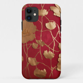 Rot mit Goldlotus Case-Mate iPhone Hülle