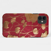 Rot mit Goldlotus Case-Mate iPhone Hülle (Rückseite (Horizontal))