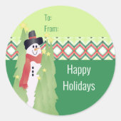 Rot mit Grün Runder Aufkleber (Vorderseite)