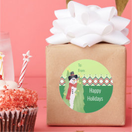 Rot mit Grün Runder Aufkleber