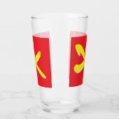Rot mit hellgelbem Querschnitt Glas (Links)