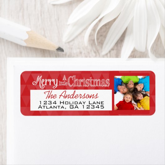 Rot mit Ihrem Foto für Ihren Urlaub Frohe kleine W (Insitu)