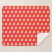 Rot mit kleinen Kunstdesigns Sherpadecke (Vorderseite (Horizontal))