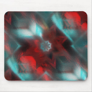 Rot mit Kratzern woody unter cyan Glas Stil th Mousepad