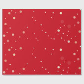 Rot mit modernem Punkt-Muster Geschenkpapier (Flach)