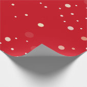 Rot mit modernem Punkt-Muster Geschenkpapier (Ecke)