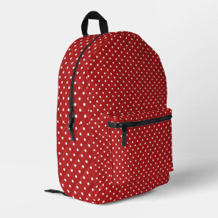 Rot mit Polka Dots Bedruckter Rucksack