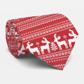 Rot mit Reindeer Krawatte (Gerollt)