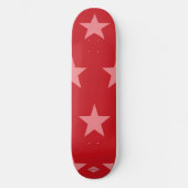 Rot mit rosa Sternen HAMbWG Skateboard (Vorderseite)