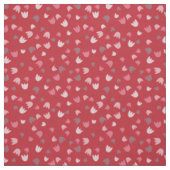 Rot mit rosa Tulpenmuster Stoff (Muster)