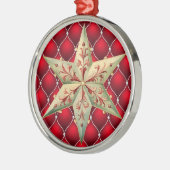 ROT MIT ROTEN UND GRÜNEN STERNEN ORNAMENT AUS METALL (Links)
