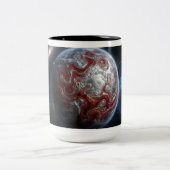 Rot mit Silber Planet Zweifarbige Tasse (Mittel)