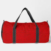Rot mit stilvollen schwarzen Punkten Duffle Bag (Vorderseite)
