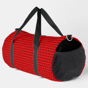 Rot mit stilvollen schwarzen Punkten Duffle Bag
