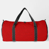 Rot mit stilvollen schwarzen Punkten Duffle Bag (Rückseite)