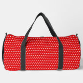 Rot mit stilvollen weißen Punkten Duffle Bag (Vorderseite)