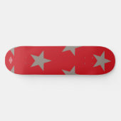 Rot mit Taupe Gray Stars HAMbWG Skateboard (Horizontal)