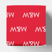 Rot mit weißem Monogramm anpassen Geschenkschachtel (Oben)
