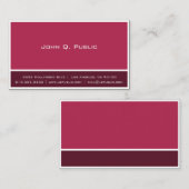 Rot mit weißem Rahmen Visitenkarte (Vorne/Hinten)