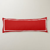 Rot mit weißem Trimm Seitenschläferkissen (Rückseite)