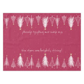 Rot mit weißem Weihnachtsbaum Tischdecke (Vorderseite (Horizontal))