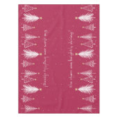 Rot mit weißem Weihnachtsbaum Tischdecke (Vorderseite)