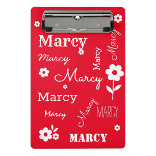 Rot mit weißen Blume, angepasste Mini-Zwischenabl Mini Klemmbrett