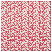 Rot mit weißen Flecken Stoff (Muster)
