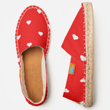 Rot mit weißen Herzen