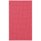 Rot mit weißen Polka Docks und Cartoon Bows Tischdecke (Vorderseite)