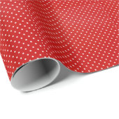 Rot mit weißen Polka Punkte Geschenkpapier (Rolleneckpunkt)