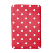 Rot mit weißen Polka-Punkten Badematte (Vorderseite Vertikal)