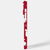 ROT MIT WEISSER SITZKATZMUSTER Case-Mate iPhone HÜLLE (Rückseite / Links)