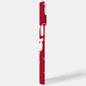 ROT MIT WEISSER SITZKATZMUSTER Case-Mate iPhone HÜLLE (Rückseite / Rechts)