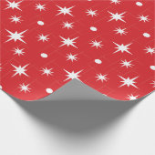 Rot mit White Star Musterpapier Geschenkpapier (Ecke)