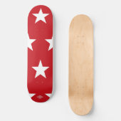 Rot mit White Stars HAMbWG Skateboard (Vorderseite)
