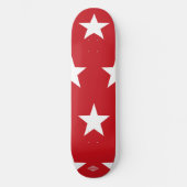 Rot mit White Stars HAMbWG Skateboard (Vorderseite)