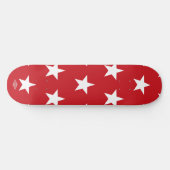 Rot mit White Stars HAMbWG Skateboard (Horizontal)