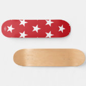 Rot mit White Stars HAMbWG Skateboard (Horizontal)
