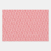 Rot mit White Vine Gift Wrap Geschenkpapier Set (Vorderseite)