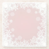 ROT MIT WÜSTEN VON WEISSEN WINTERSCHNEEEN GLASUNTERSETZER (Rückseite)