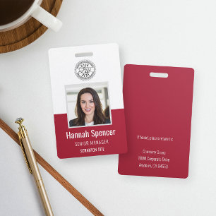 Rot Mitarbeiter Foto ID Company Security Ausweis